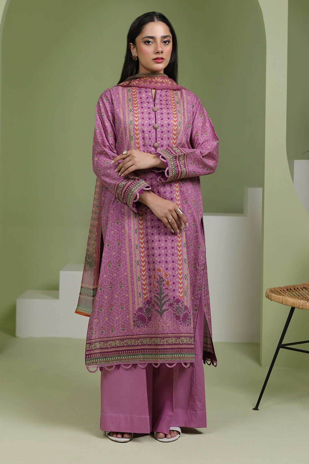 Zellbury | Unstitched 3 Piece Lawn | Shirt Shalwar Dupatta - 1718 by Maria Faisal - Registered Vendor of : Zellbury Women - type : Essential Unstitched - 100% original wedding dresses