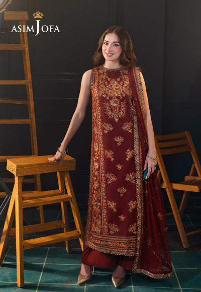 Asim Jofa | Lumiere Formals | AJLFC-05 EMBROIDERED SLUB LAWN - Formal Dress - available at Maria Faisal in UK and USA.