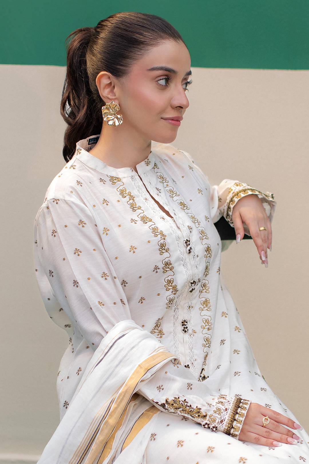 Zellbury | Summer Pret | Embroidered Kurta Dupatta - 1978 by Maria Faisal - Registered Vendor of : Zellbury Women - type : Signature Pret - 100% original wedding dresses