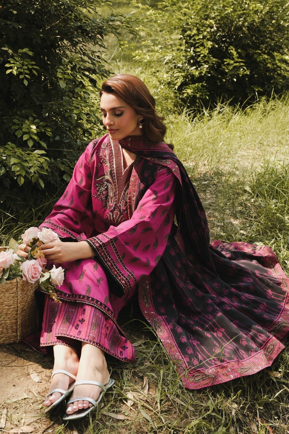 Xenia Formals | Autumn Refresh | CERVIA - is Dark Pink dress from Xenia Formals - Ladies Clothes - Maria Faisal