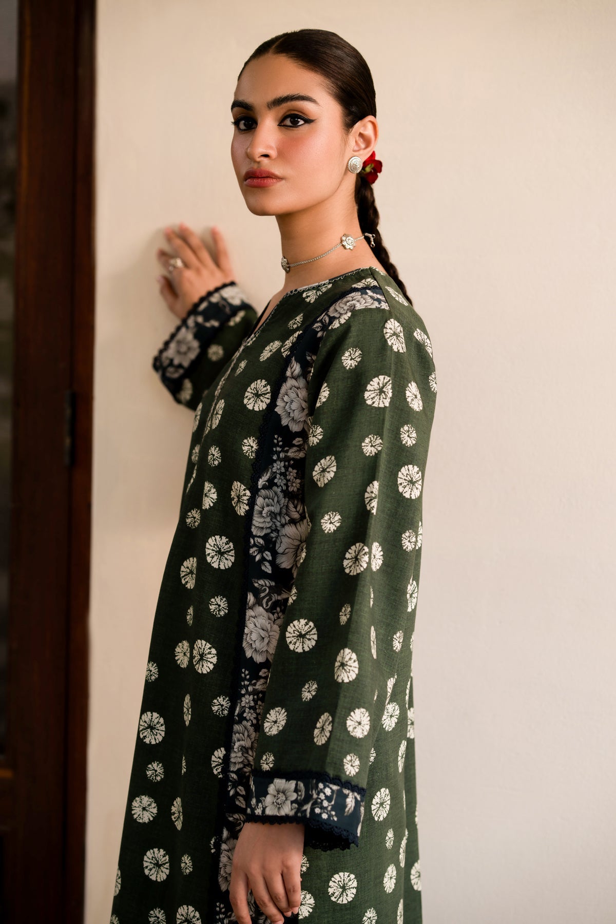 Xenia Formals | Autumn Refresh | IZZAH - is Deep Olive Green dress from Xenia Formals - Ladies Clothes - Maria Faisal