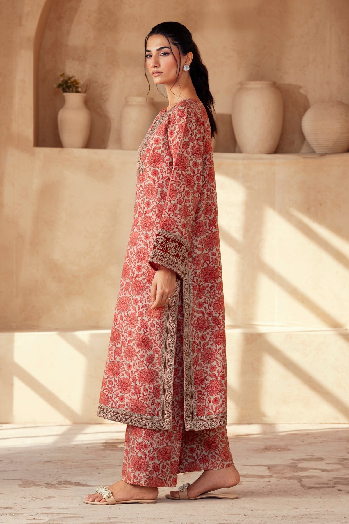 Xenia Formals | Autumn Refresh | LAPIS - is Rust dress from Xenia Formals - Ladies Clothes - Maria Faisal