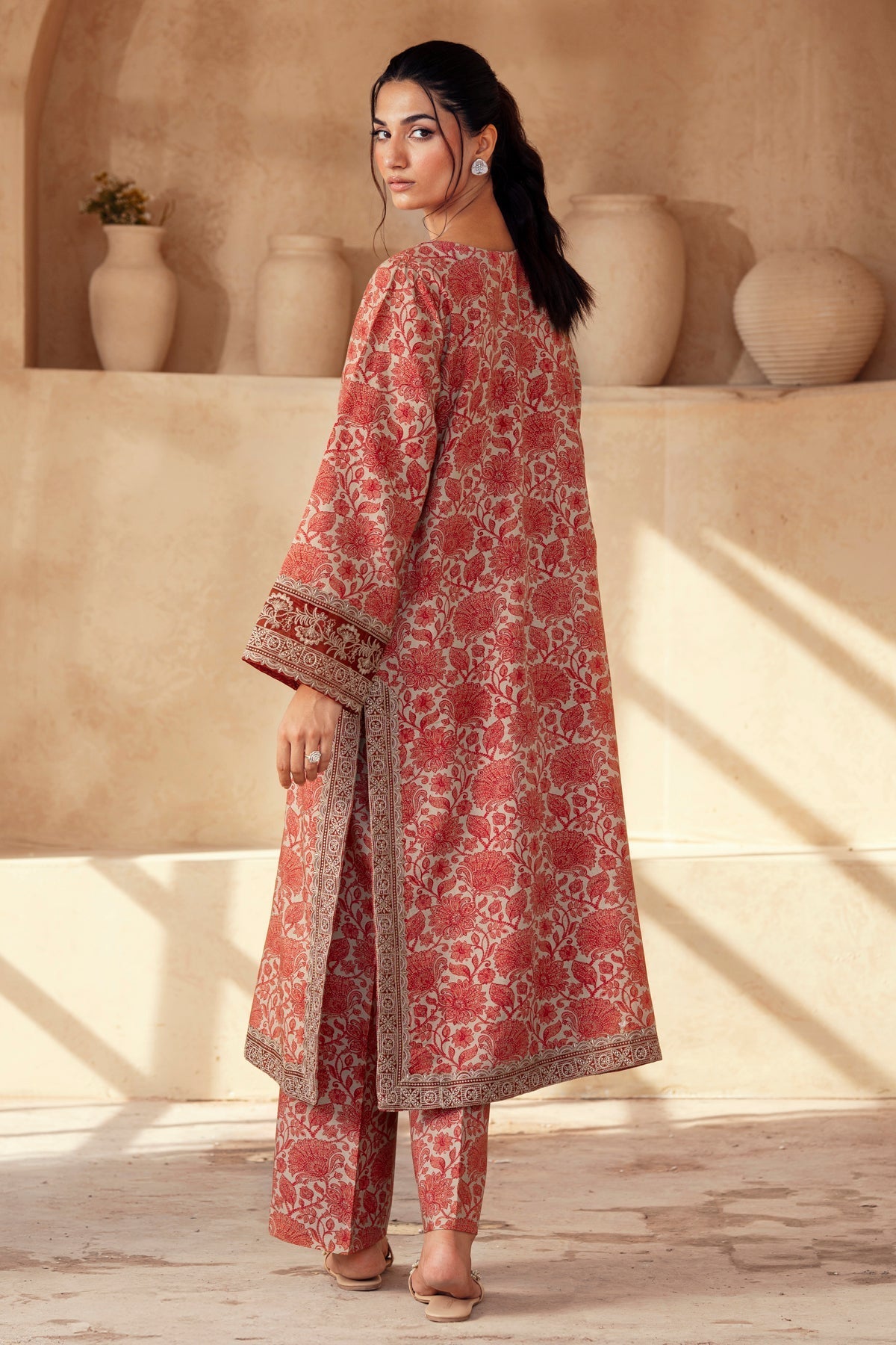 Xenia Formals | Autumn Refresh | LAPIS - is Rust dress from Xenia Formals - Ladies Clothes - Maria Faisal