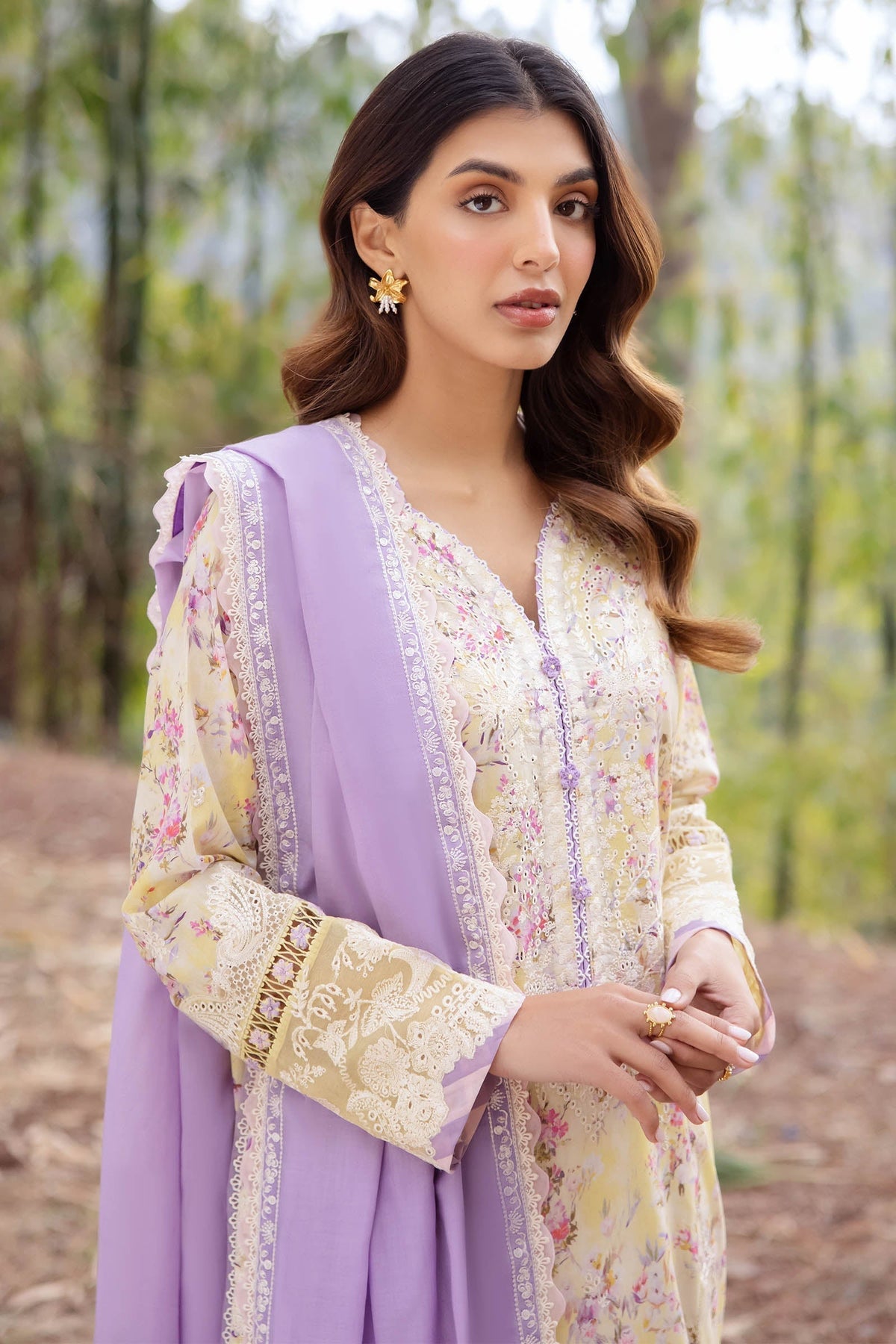 Zaha | Lawn 24 | SEZEM (ZL24-13 A) - Ladies Clothes - Maria Faisal