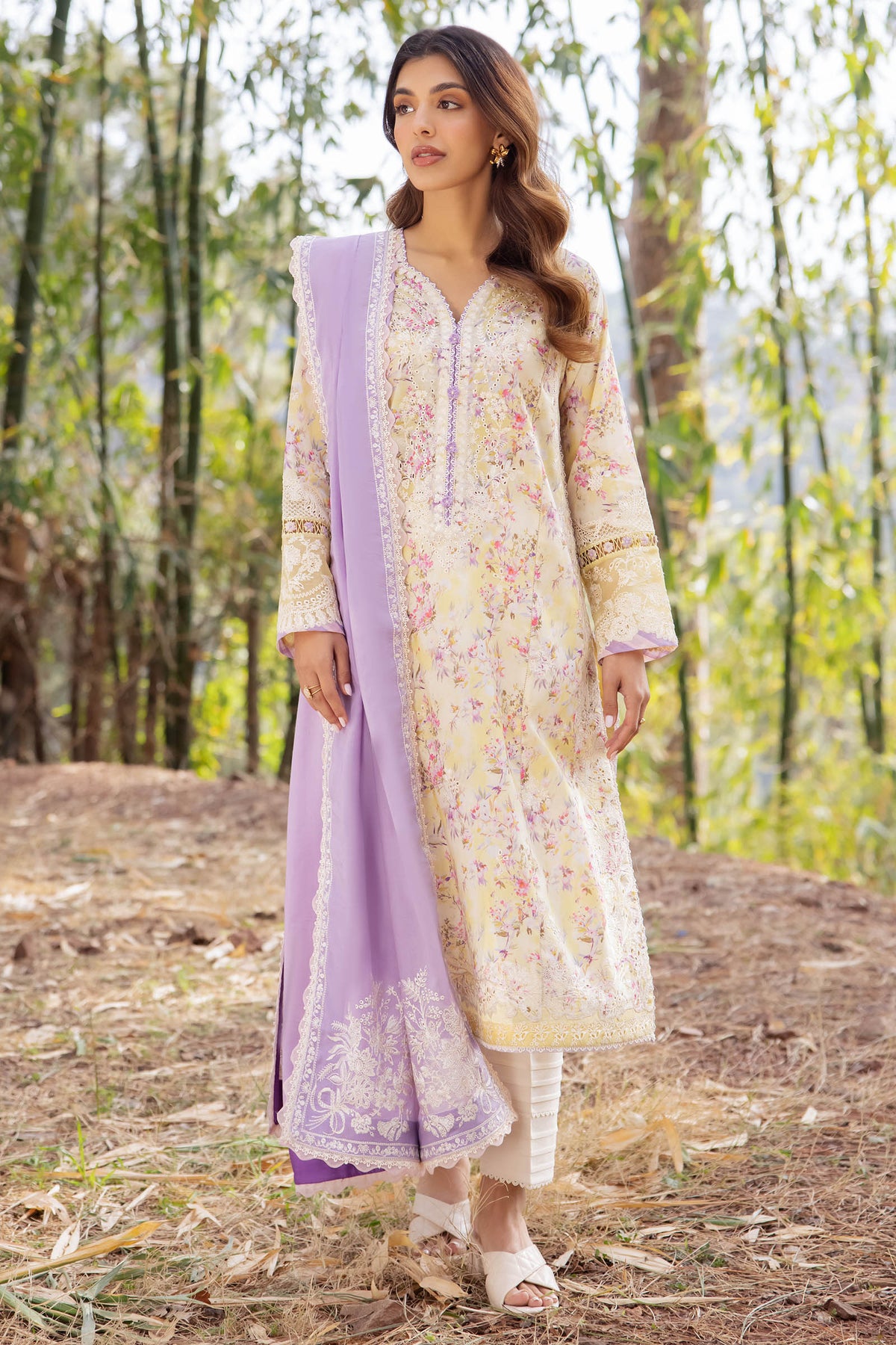 Zaha | Lawn 24 | SEZEM (ZL24-13 A) - Ladies Clothes - Maria Faisal