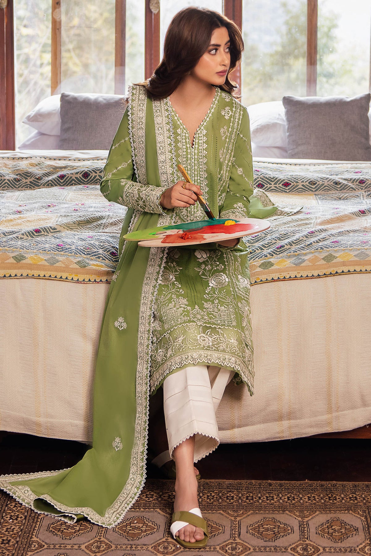 Zaha | Lawn 24 | ZEL (ZL24-08 A) - Ladies Clothes - Maria Faisal