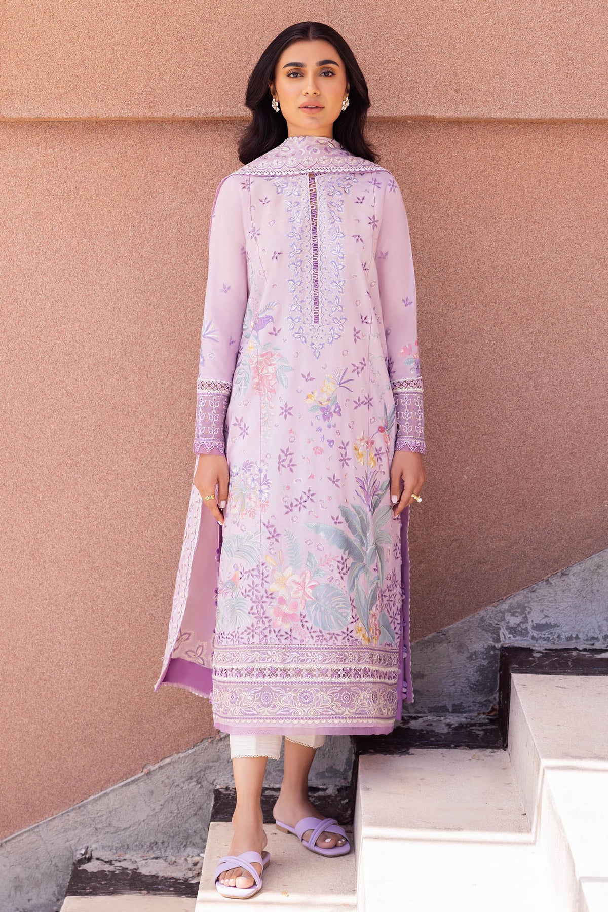 Zaha | Lawn 24 | ELA (ZL24-01 A) - Ladies Clothes 