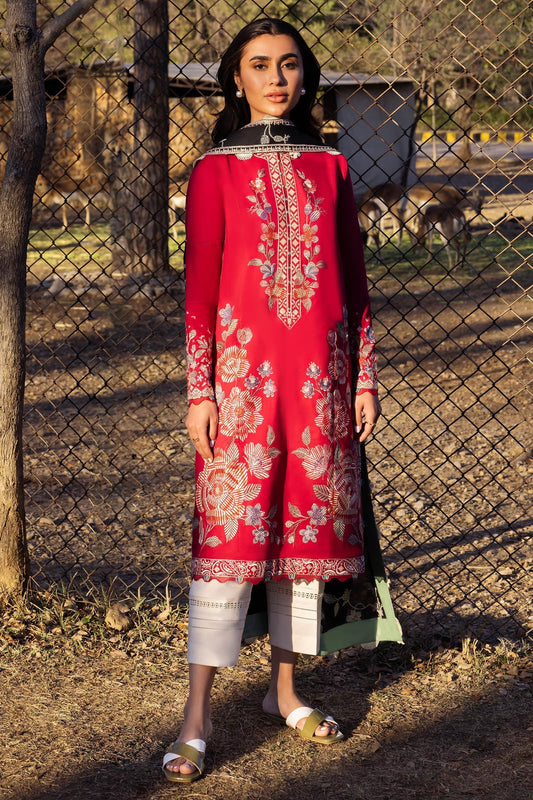 Zaha | Lawn 24 | GIZEM (ZL24-14 A) - Ladies Clothes 