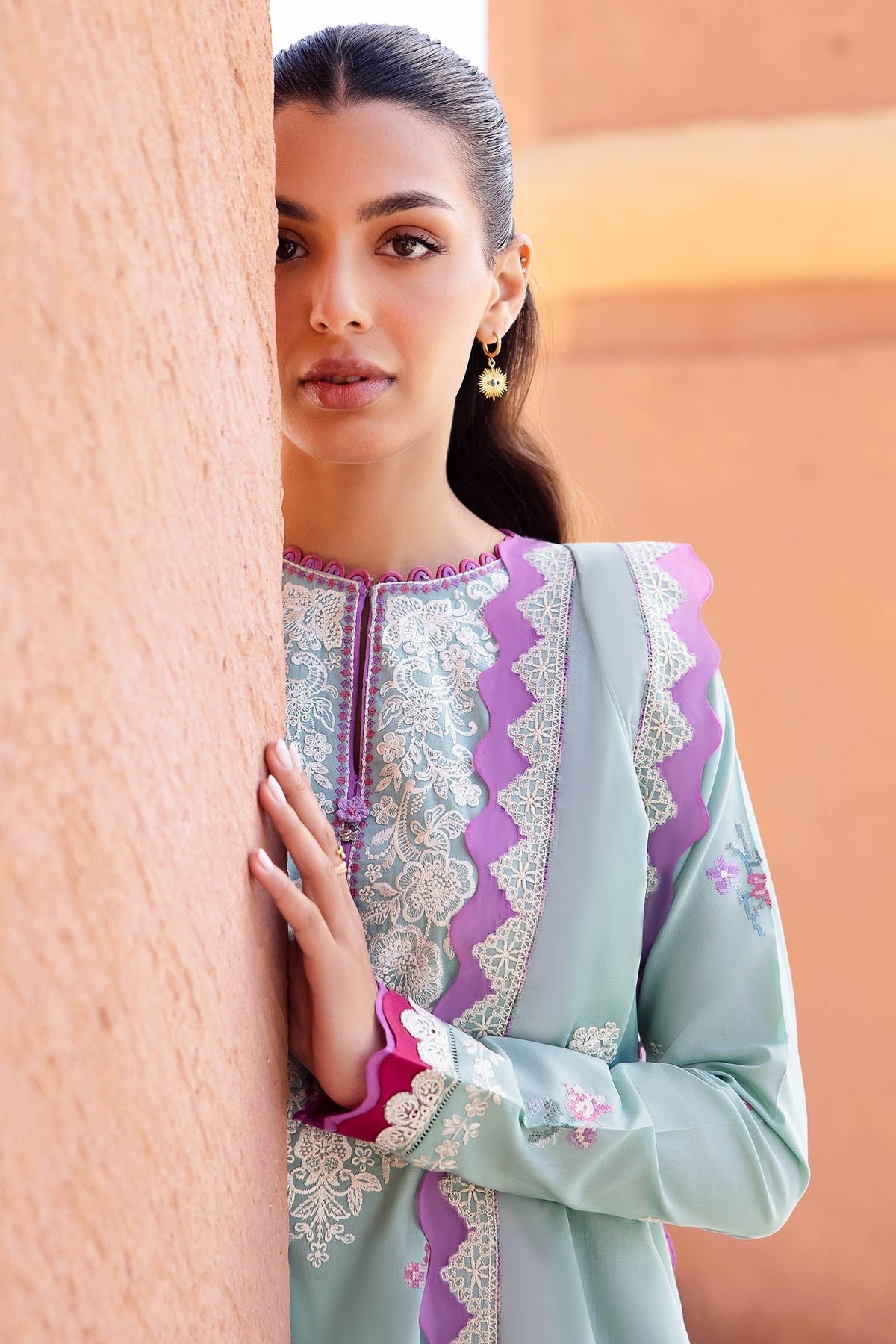 Zaha | Lawn 24 | LARMINA (ZL24-02 A) - Ladies Clothes - Maria Faisal