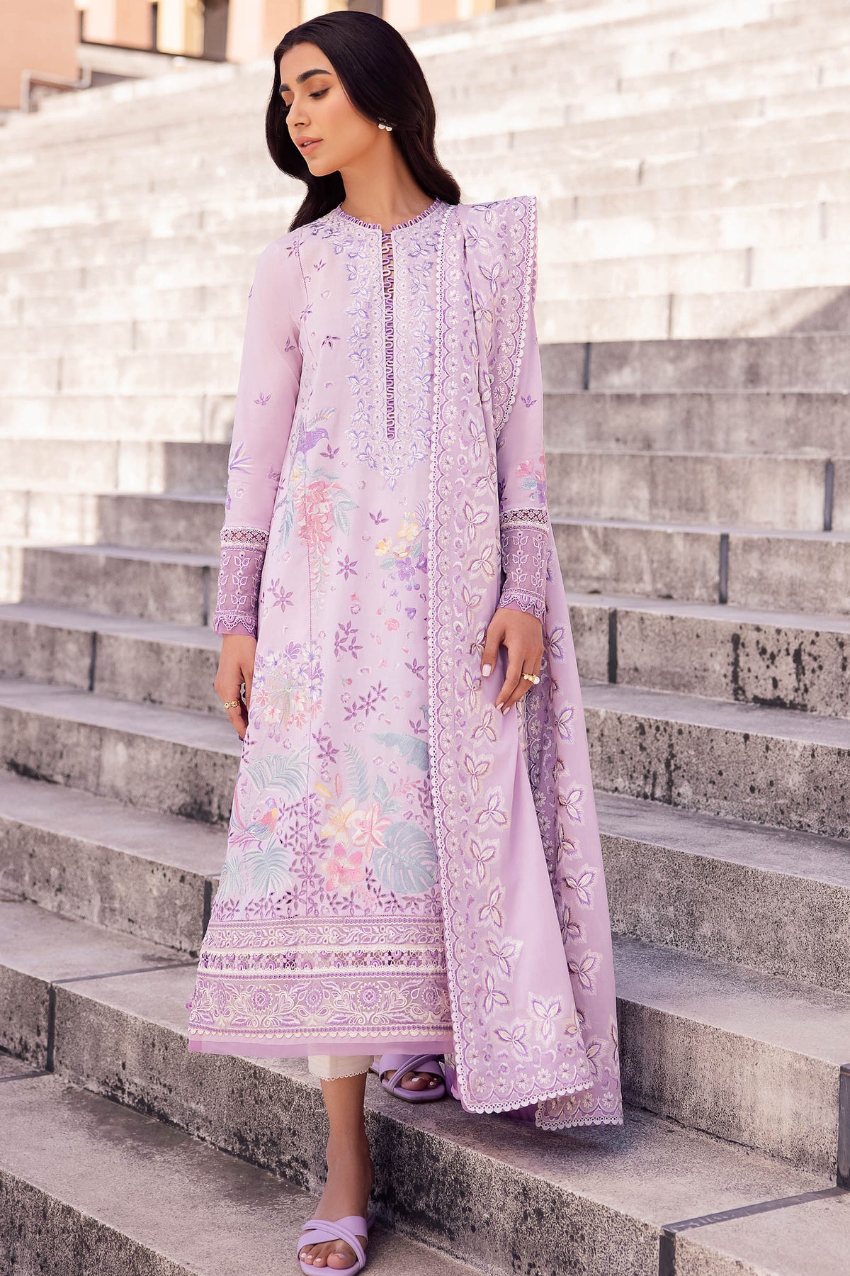 Zaha | Lawn 24 | ELA (ZL24-01 A) - Ladies Clothes 