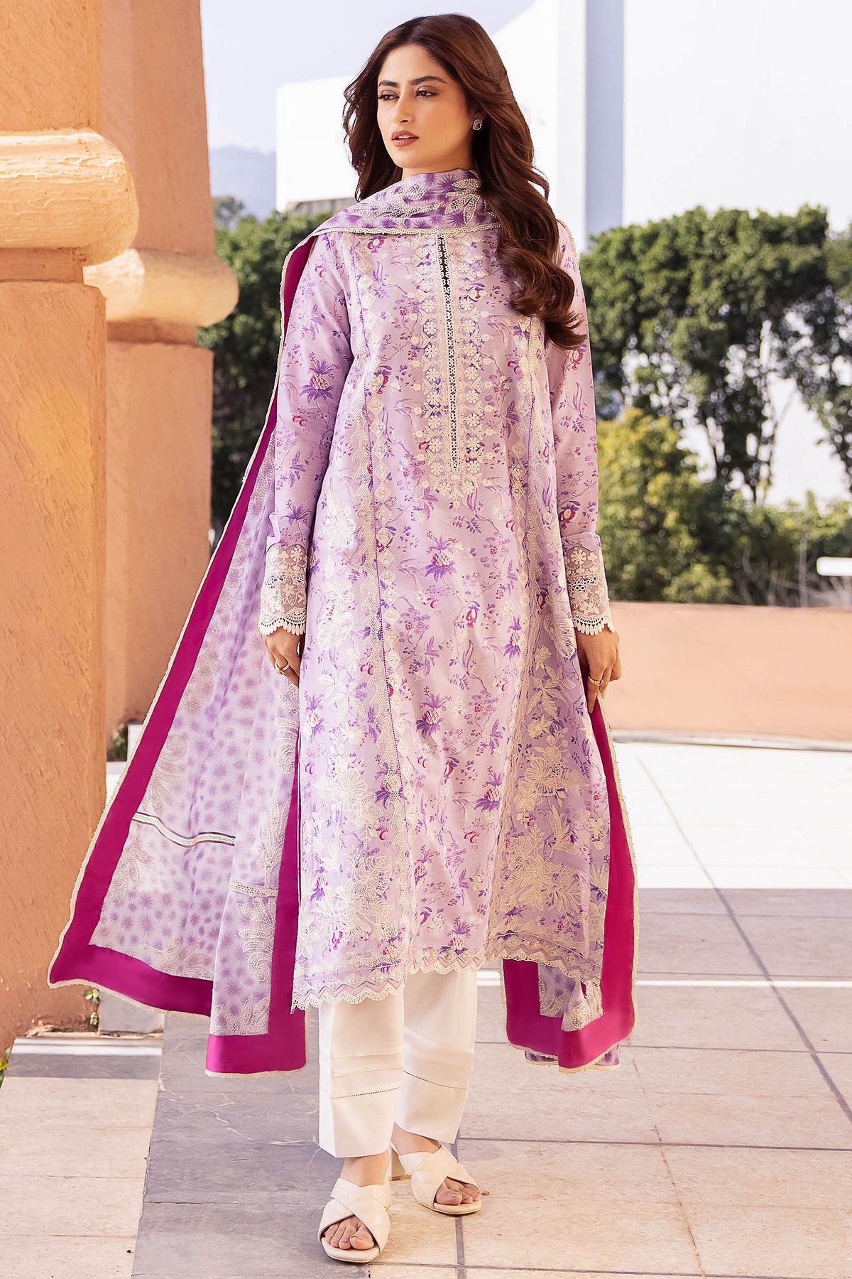 Zaha | Lawn 24 | SENA (ZL24-10 A) - Ladies Clothes - Maria Faisal
