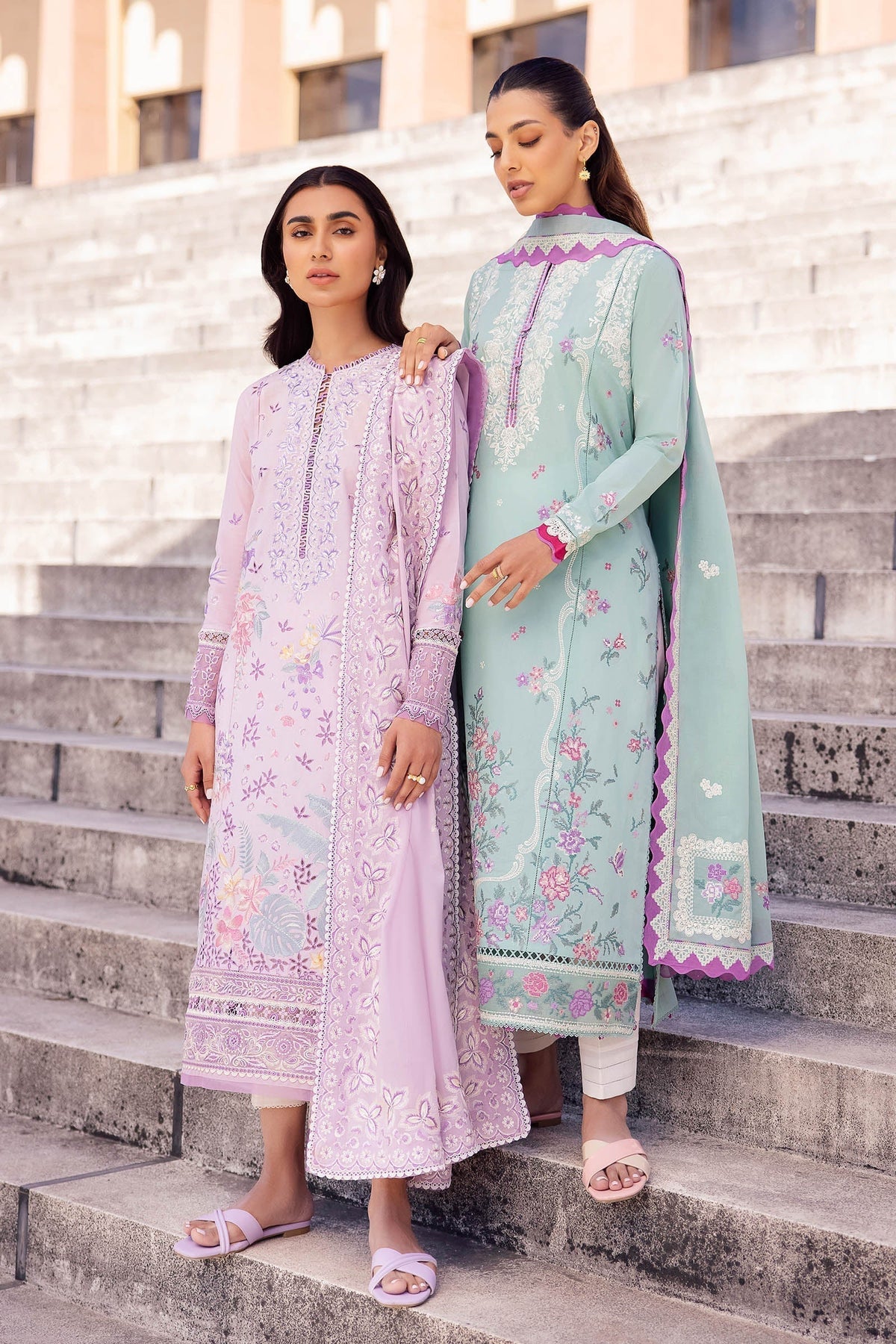Zaha | Lawn 24 | LARMINA (ZL24-02 A) - Ladies Clothes - Maria Faisal