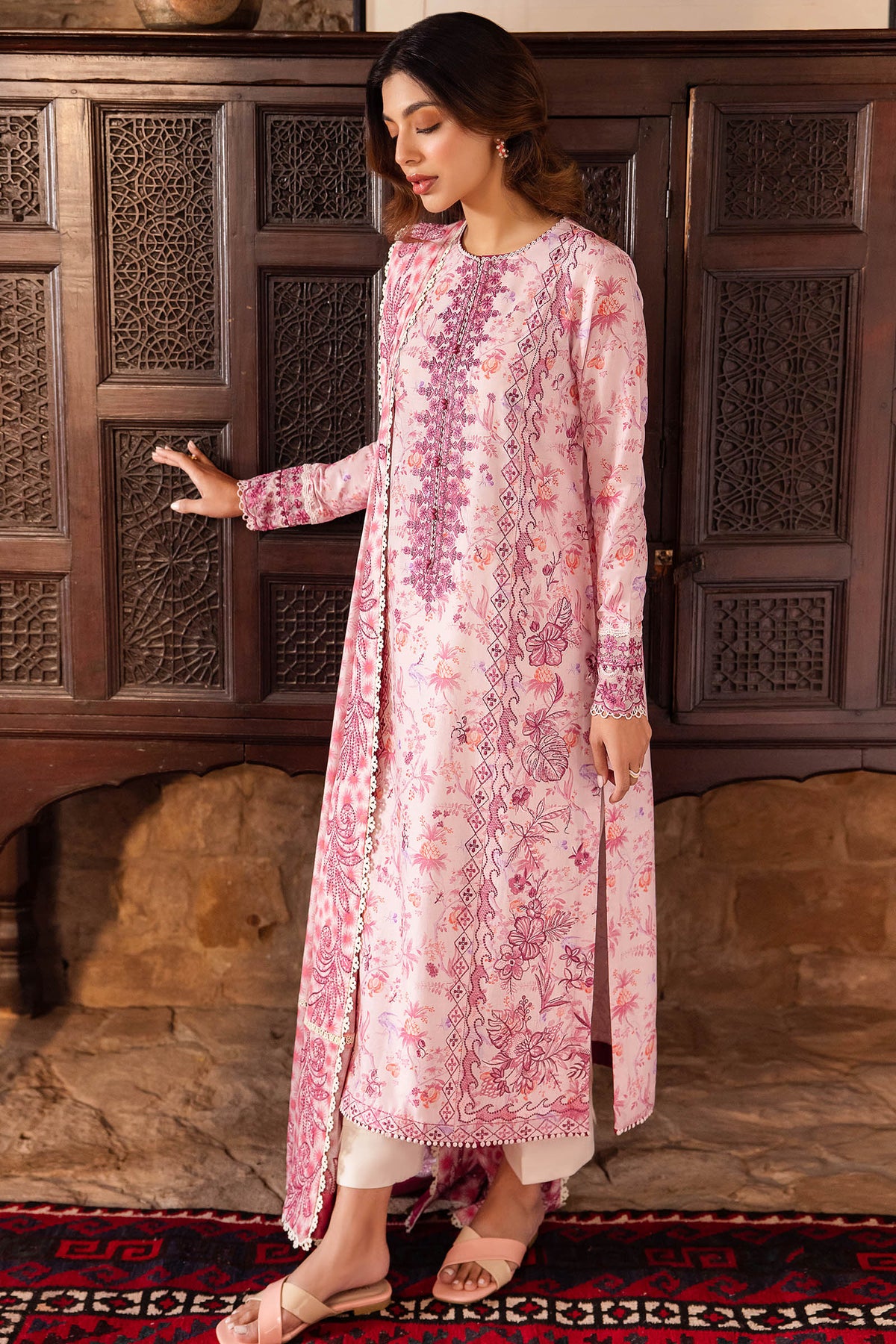 Zaha | Lawn 24 | SENA (ZL24-10 B) - Ladies Clothes - Maria Faisal