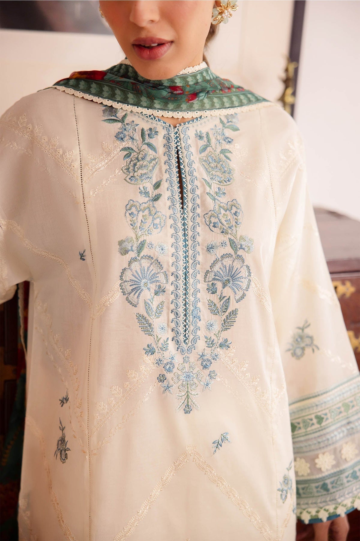 Zaha | Lawn 24 | EIRA (ZL24-05 A) - Ladies Clothes - Maria Faisal