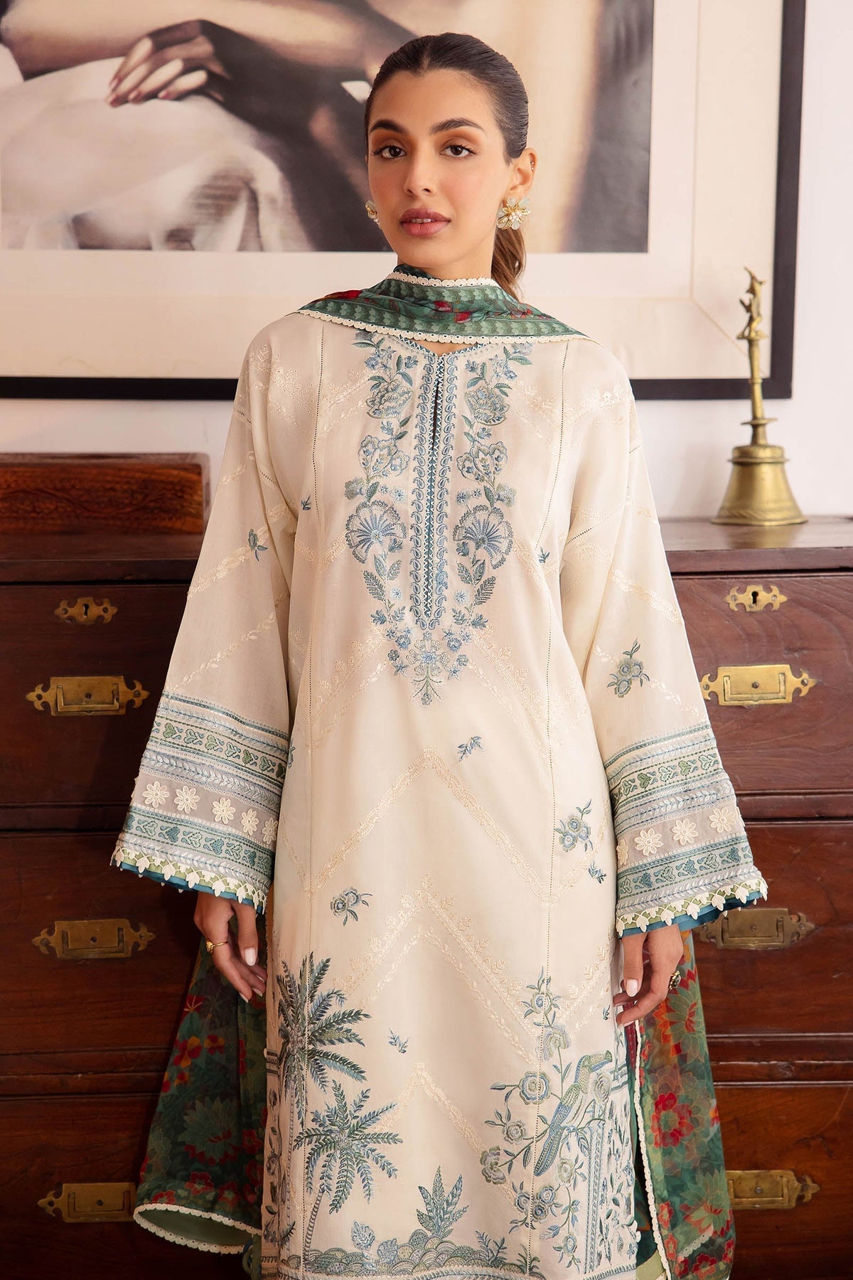 Zaha | Lawn 24 | EIRA (ZL24-05 A) - Ladies Clothes - Maria Faisal