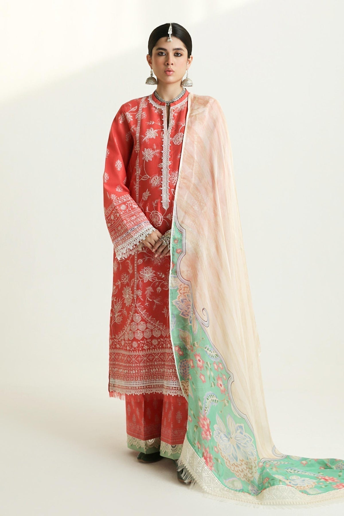 Zara Shahjahan | Luxury Lawn 24 | MAHI-1A - Ladies Clothes - Maria Faisal