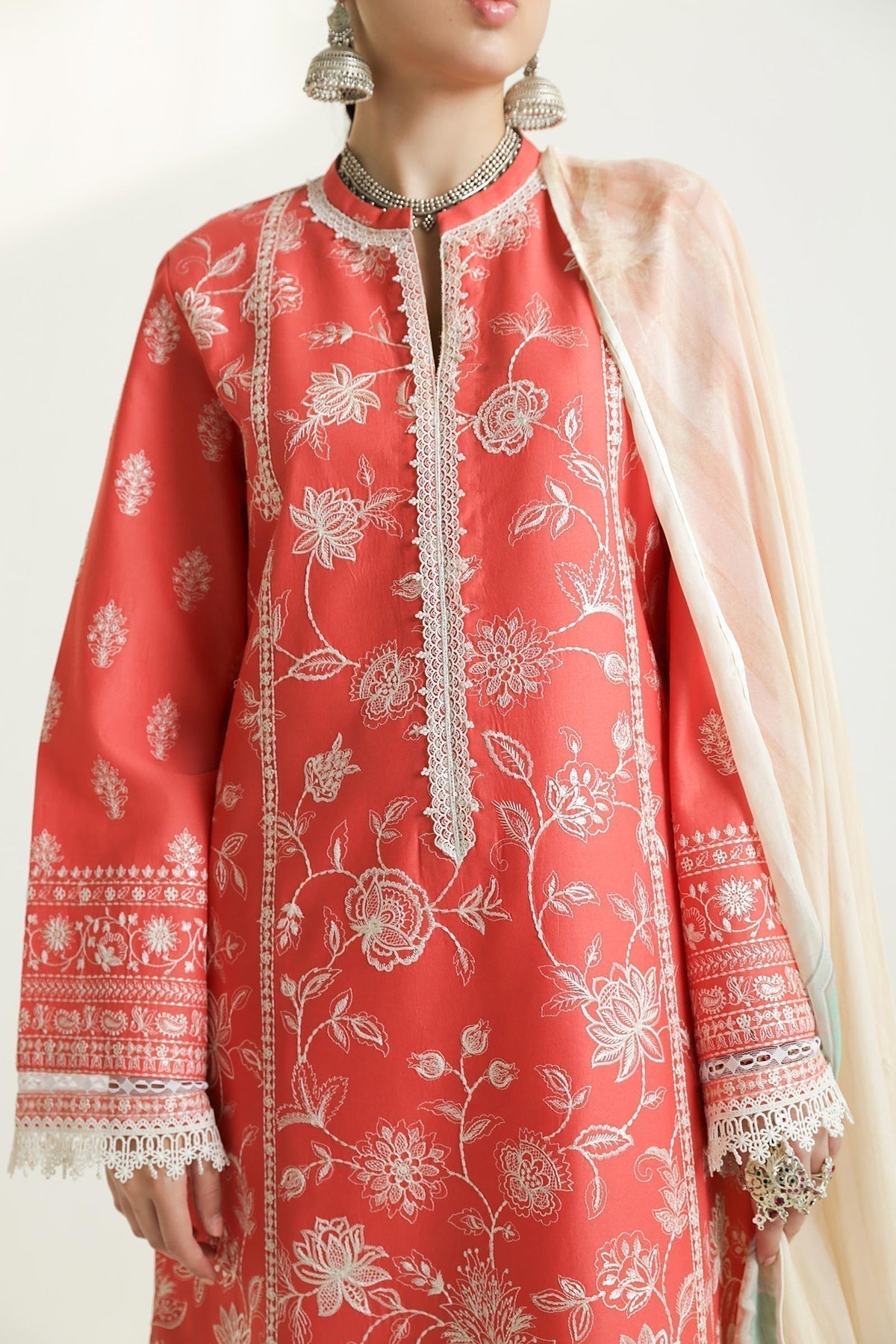 Zara Shahjahan | Luxury Lawn 24 | MAHI-1A - Ladies Clothes - Maria Faisal