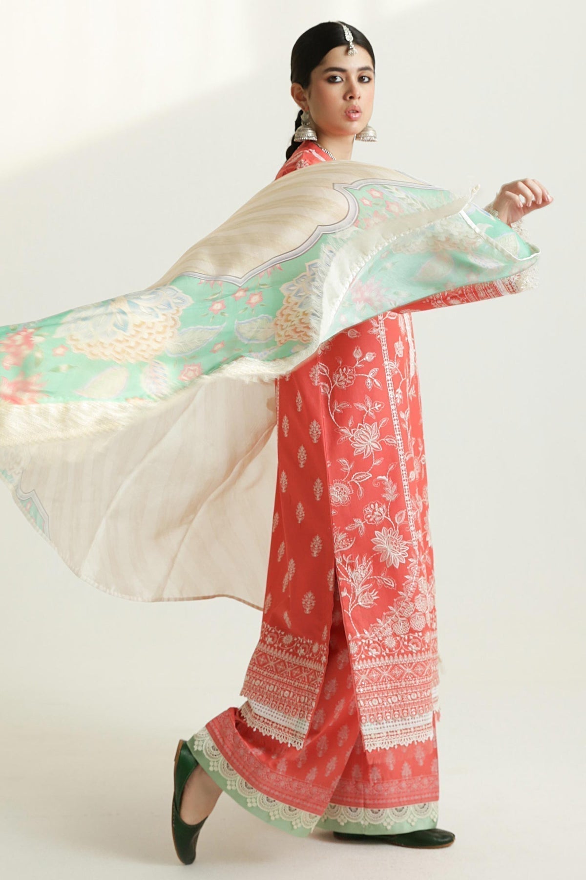 Zara Shahjahan | Luxury Lawn 24 | MAHI-1A - Ladies Clothes - Maria Faisal