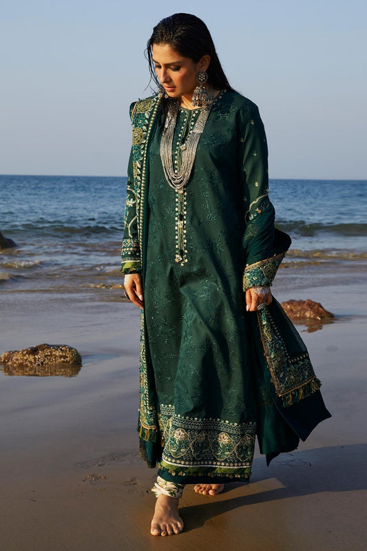 Zara Shahjahan | Luxury Lawn 24 | PARSA-9B - Ladies Clothes - Maria Faisal