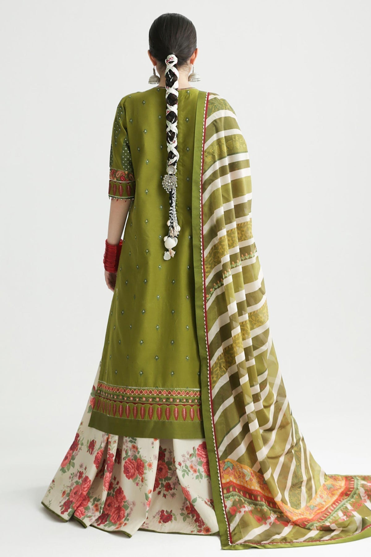 Zara Shahjahan | Luxury Lawn 24 | AAINA-8B - Ladies Clothes - Maria Faisal