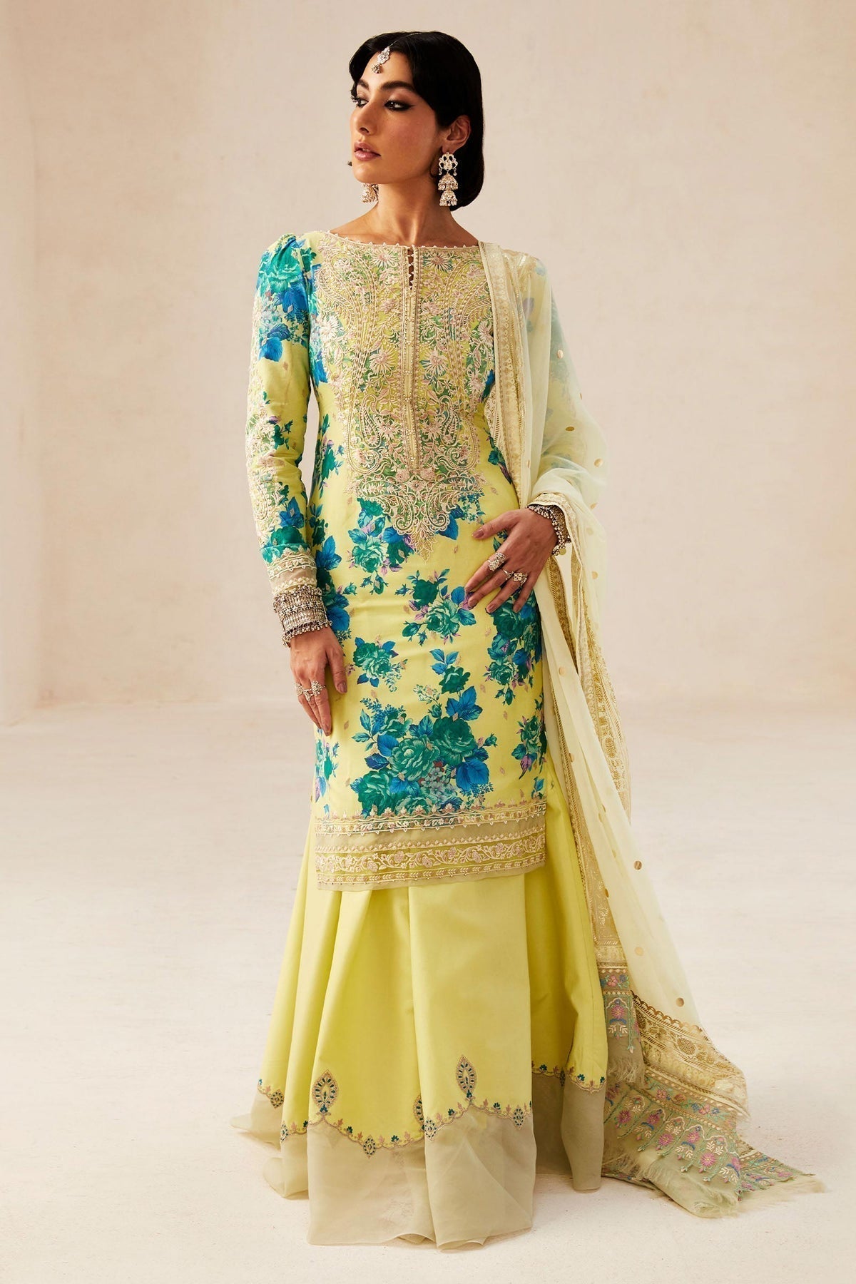Zara Shahjahan | Luxury Lawn 24 | PHOOL KARI-13A - Ladies Clothes - Maria Faisal