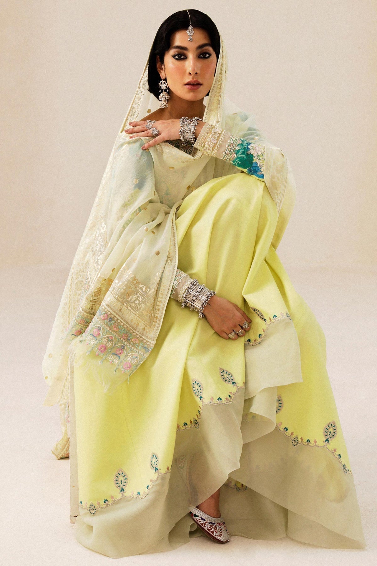 Zara Shahjahan | Luxury Lawn 24 | PHOOL KARI-13A - Ladies Clothes - Maria Faisal
