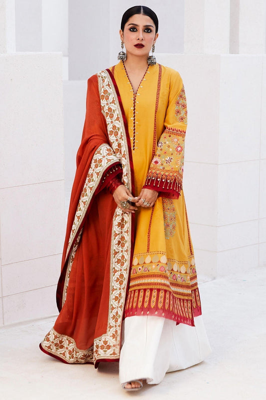 Zara Shahjahan | Luxury Lawn 24 | SANDAL-10A - Ladies Clothes - Maria Faisal