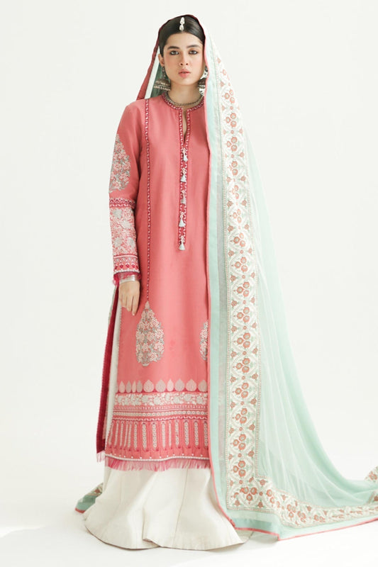 Zara Shahjahan | Luxury Lawn 24 | SANDAL-10B - Ladies Clothes - Maria Faisal
