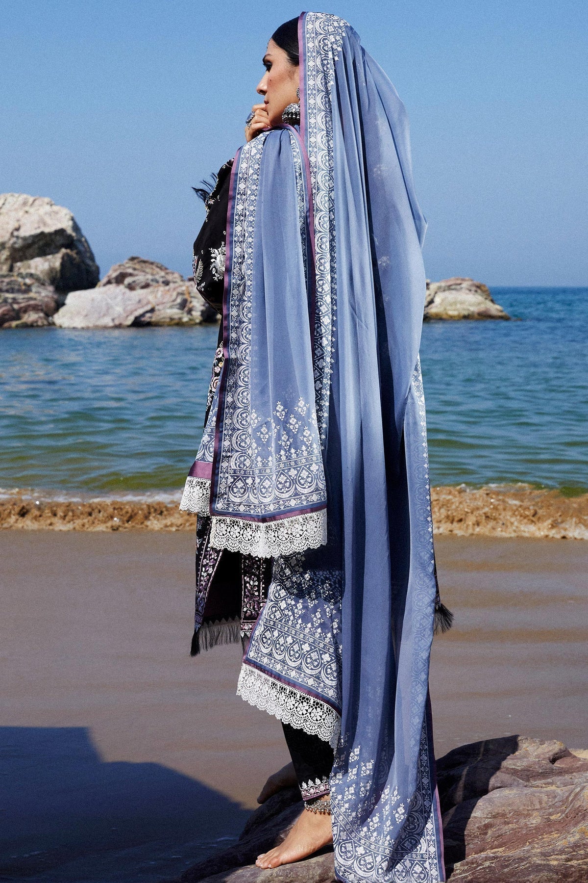 Zara Shahjahan | Luxury Lawn 24 | SIFFA-4B - Ladies Clothes - Maria Faisal