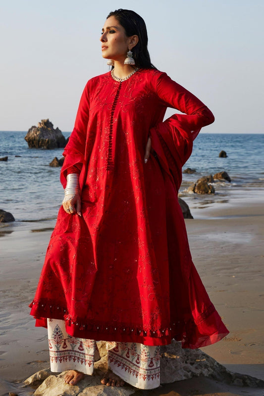 Zara Shahjahan | Luxury Lawn 24 | DEENA-12A - Ladies Clothes - Maria Faisal